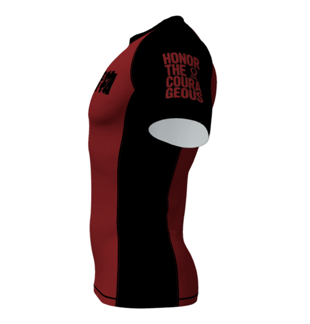 BJJ RASHGUARD KANJI BURGUNDY