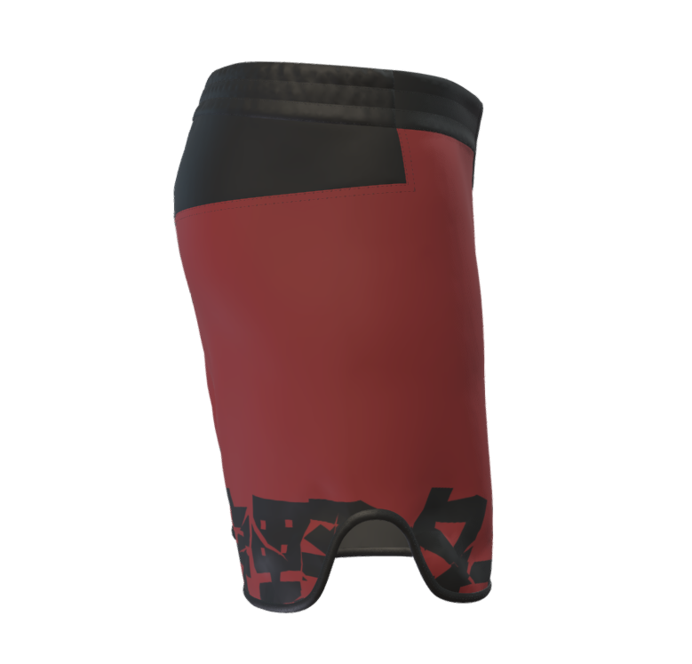BJJ / MMA FIGHTSHORTS KANJI BORDEAUX