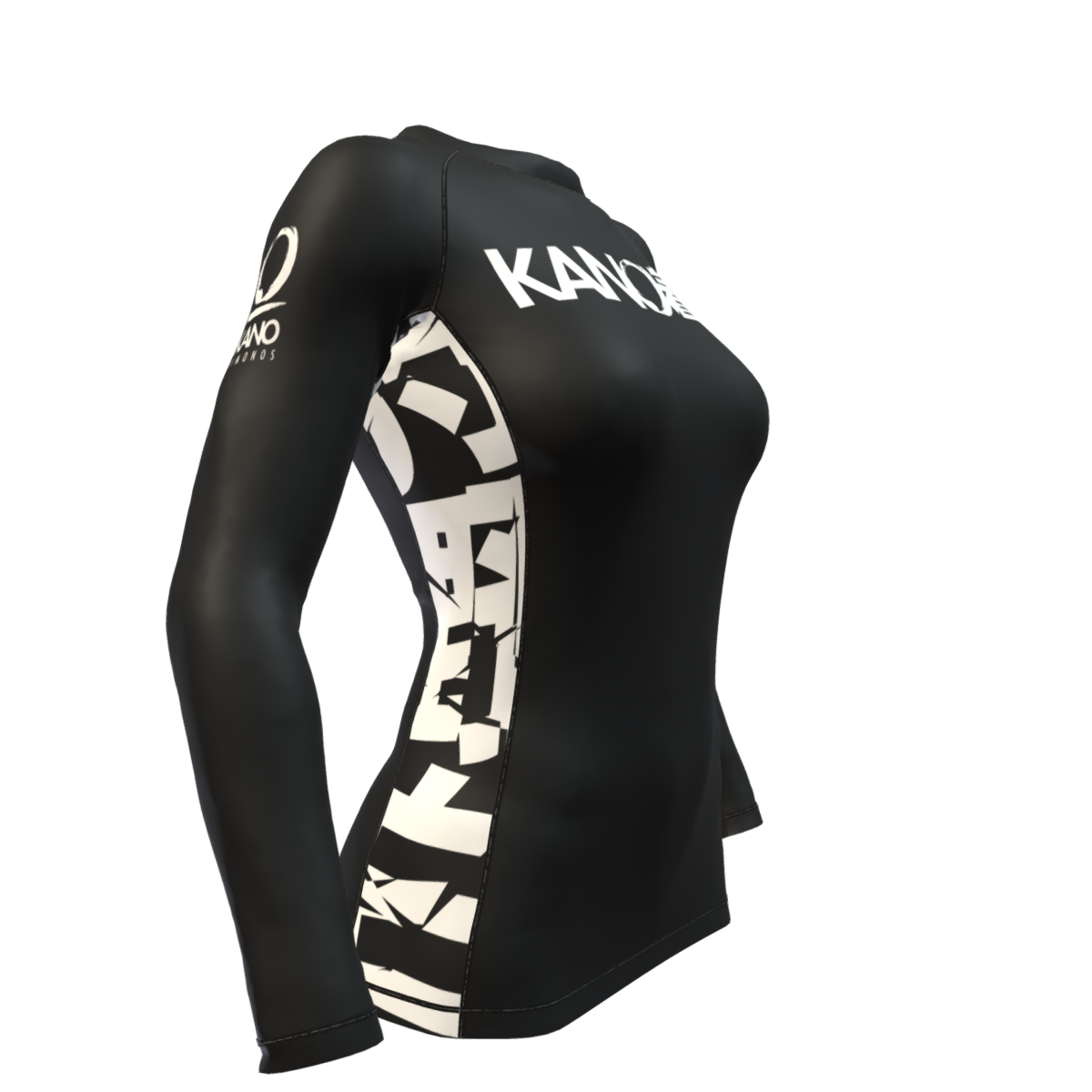 BJJ RASHGUARD DONNA COMPETITION CINTURA BIANCA MANICHE LUNGHE