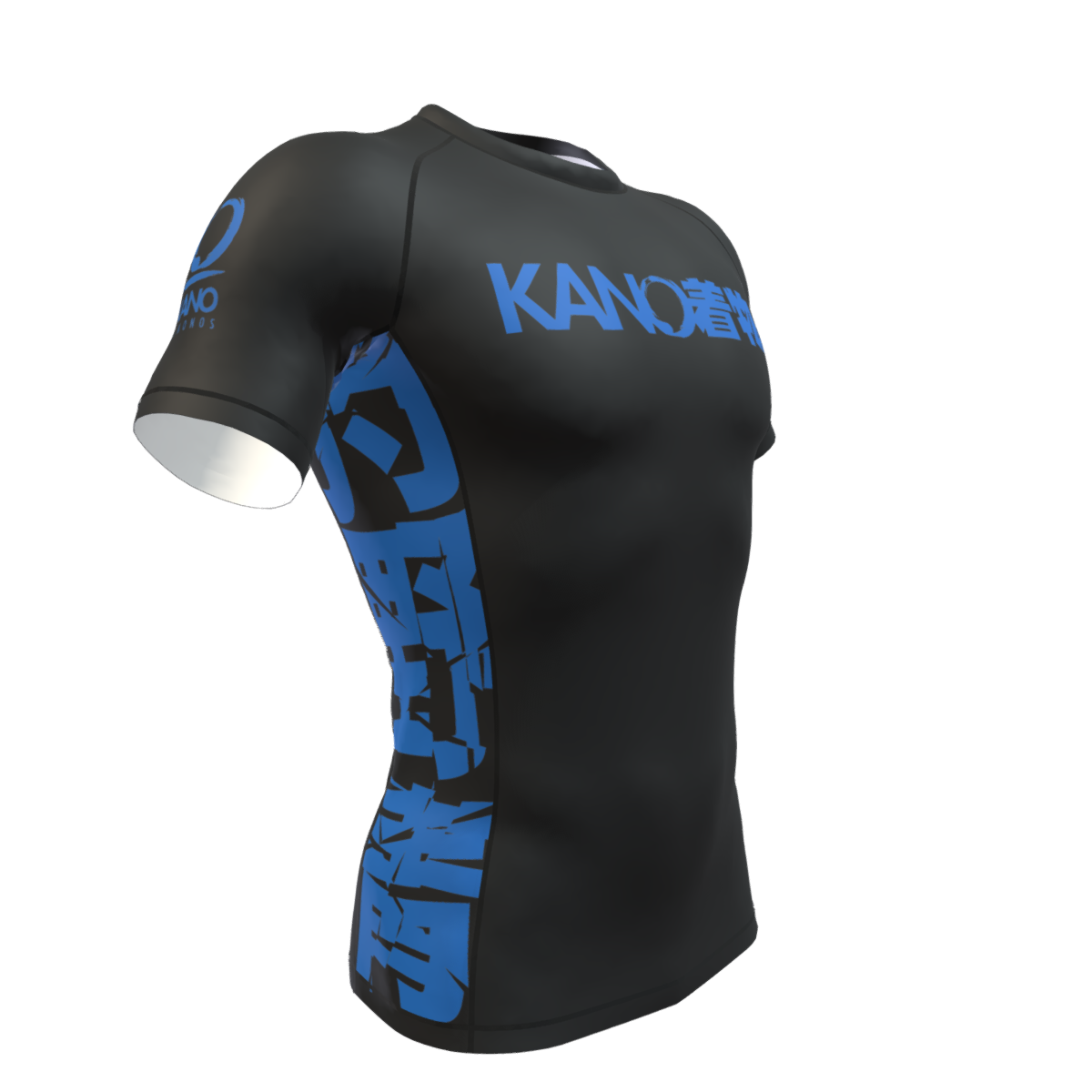 BJJ RASHGUARD COMPETITION BLUE BELT SHORT SLEEVES