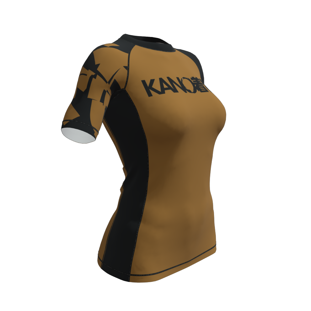 BJJ RASHGUARD DONNA COMPETITION 2026 CINTURA MARRONE
