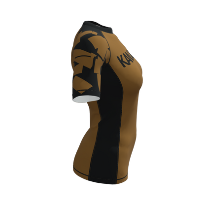 BJJ RASHGUARD DONNA COMPETITION 2026 CINTURA MARRONE