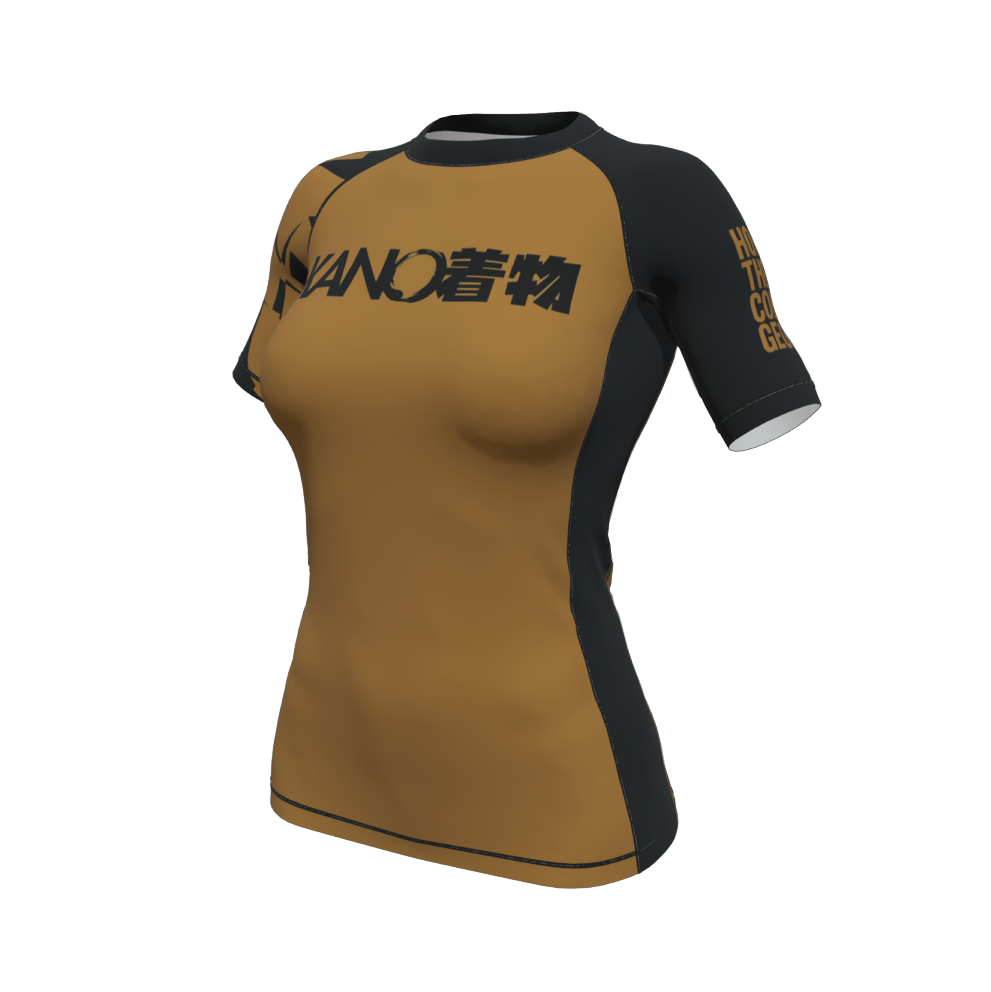 BJJ RASHGUARD DONNA COMPETITION 2026 CINTURA MARRONE