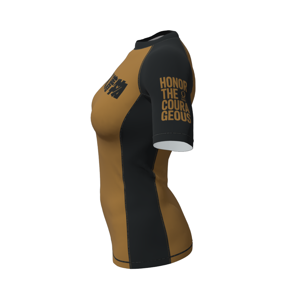 BJJ RASHGUARD DONNA COMPETITION 2026 CINTURA MARRONE