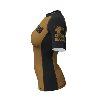 BJJ RASHGUARD DONNA COMPETITION 2026 CINTURA MARRONE