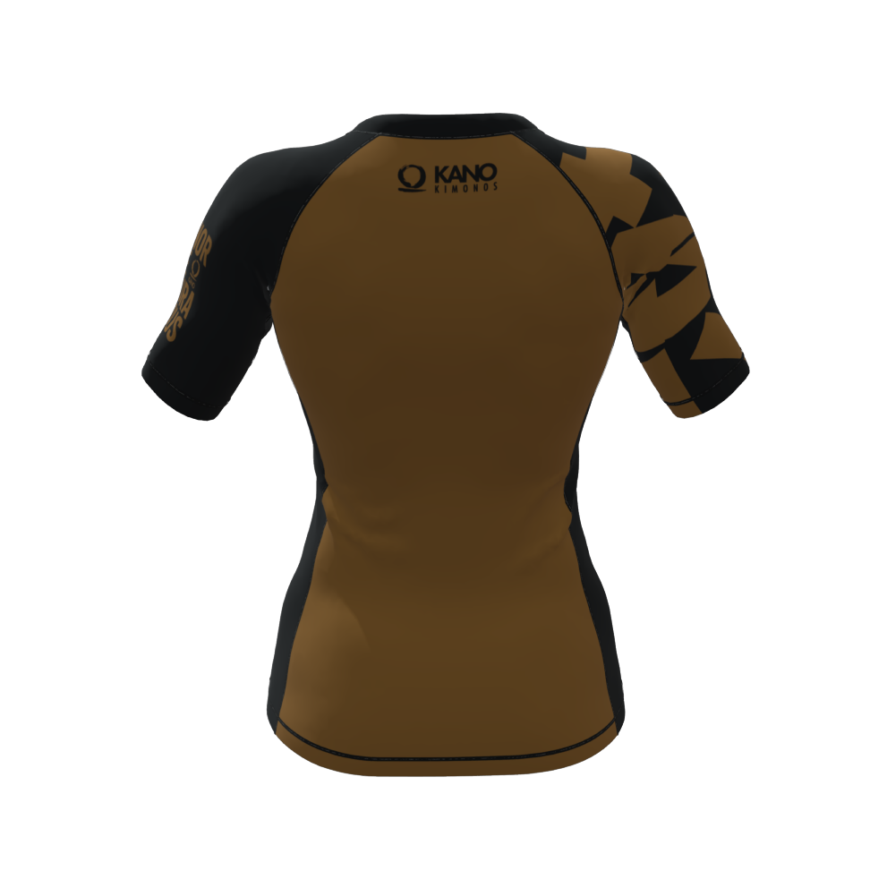 BJJ RASHGUARD DONNA COMPETITION 2026 CINTURA MARRONE