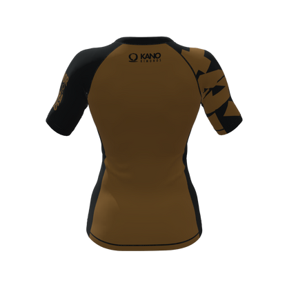 BJJ RASHGUARD DONNA COMPETITION 2026 CINTURA MARRONE