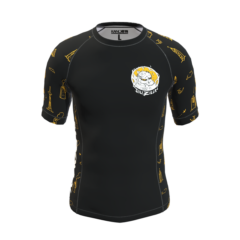 BJJ RASHGUARD KIDS JIUZILLA SHORT SLEEVES
