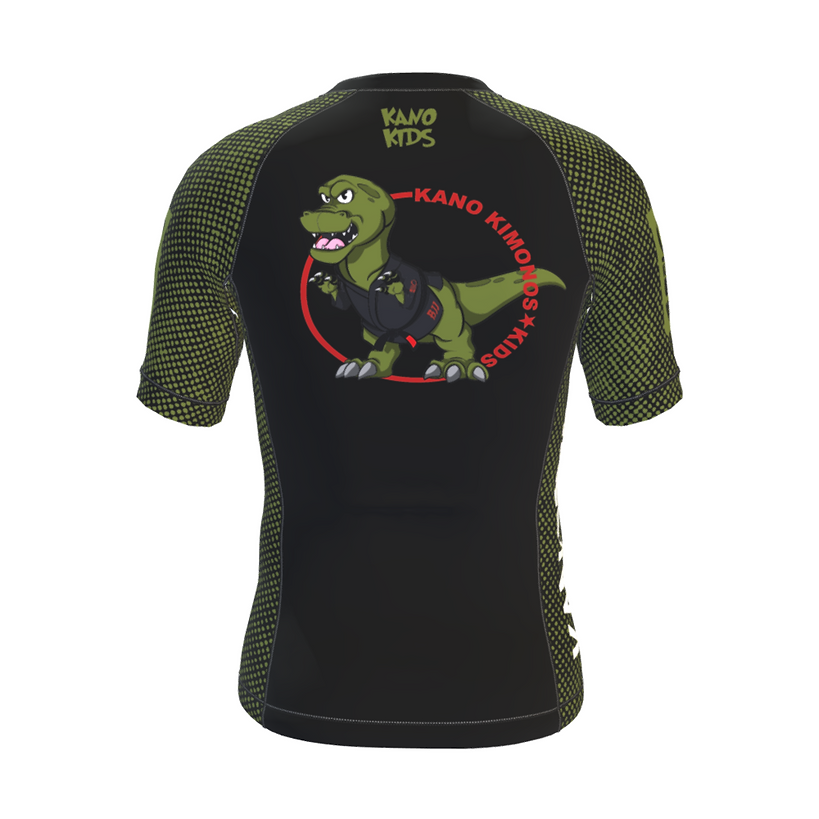 BJJ RASHGUARD BAMBINI DINOSAUR MANICHE CORTE