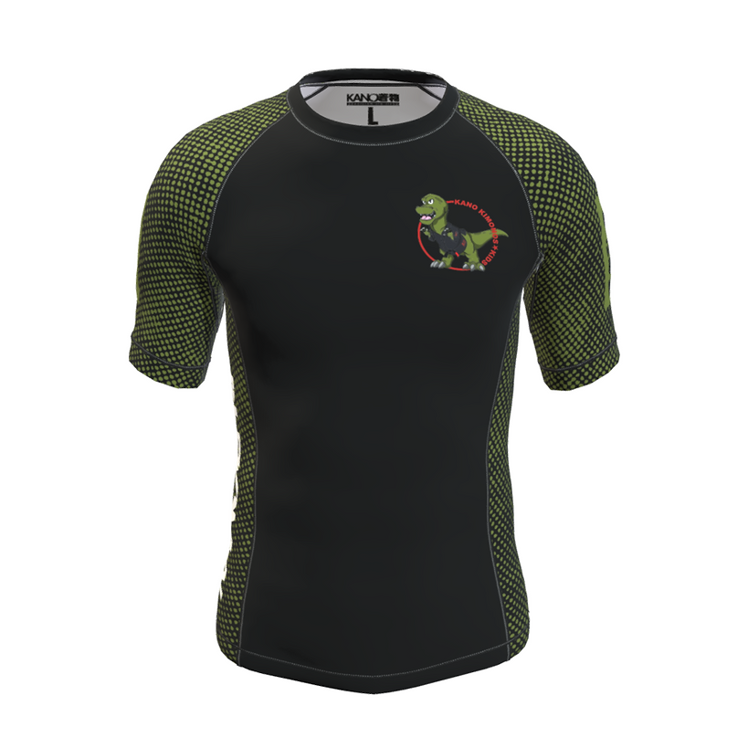 BJJ RASHGUARD KIDS DINOSAUR SHORT SLEEVES