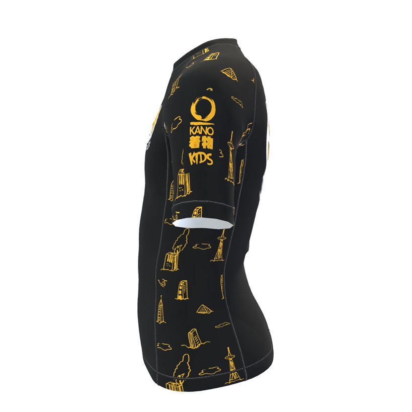 BJJ RASHGUARD KIDS JIUZILLA SHORT SLEEVES
