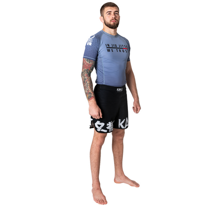 BJJ RASHGUARD IN JIU JITSU WE TRUST SHORT SLEEVES