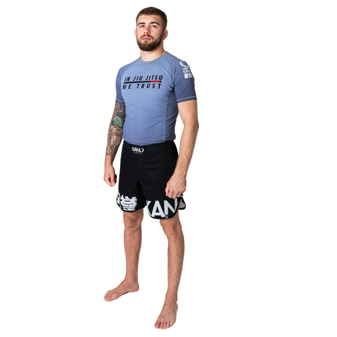 BJJ RASHGUARD IN JIU JITSU WE TRUST SHORT SLEEVES