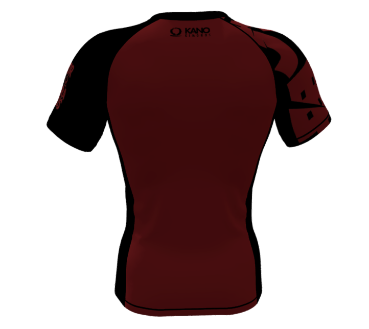 BJJ RASHGUARD KANJI BURGUNDY