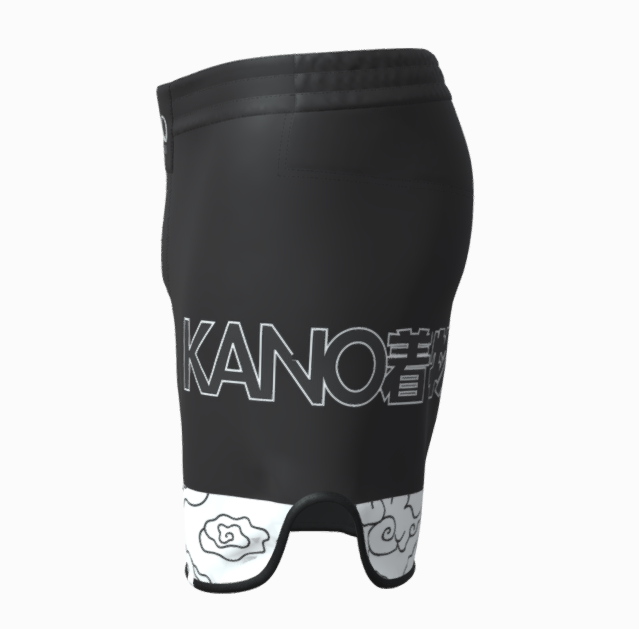 BJJ / MMA FIGHTSHORTS KUMO ULTRALIGHT NERO/BIANCO