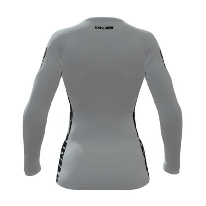 BJJ RASHGUARD DONNA COMPETITION CINTURA NERA MANICHE LUNGHE