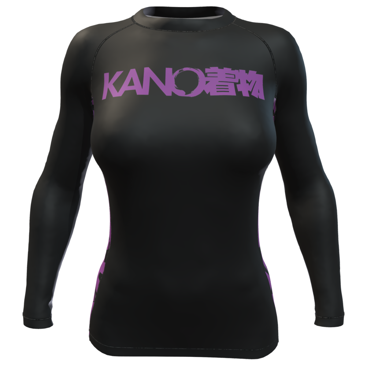BJJ RASHGUARD FEMALE COMPETITION PURPLE BELT LONG SLEEVES