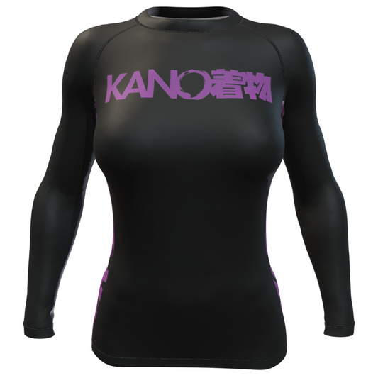 BJJ RASHGUARD FEMALE COMPETITION PURPLE BELT LONG SLEEVES