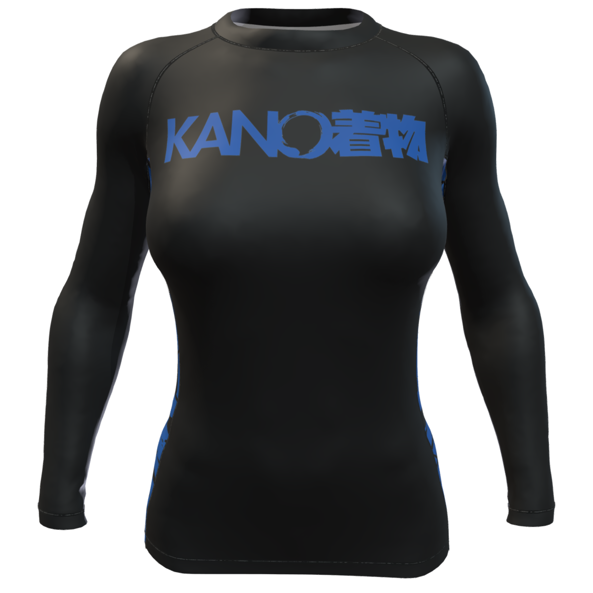 BJJ RASHGUARD FEMALE COMPETITION BLUE BELT LONG SLEEVES