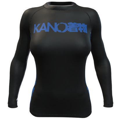 BJJ RASHGUARD FEMALE COMPETITION BLUE BELT LONG SLEEVES