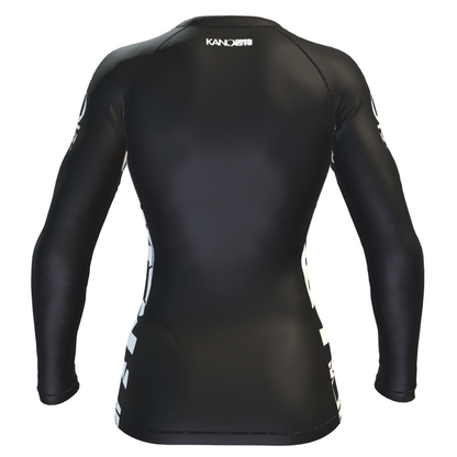 BJJ RASHGUARD DONNA COMPETITION CINTURA BIANCA MANICHE LUNGHE