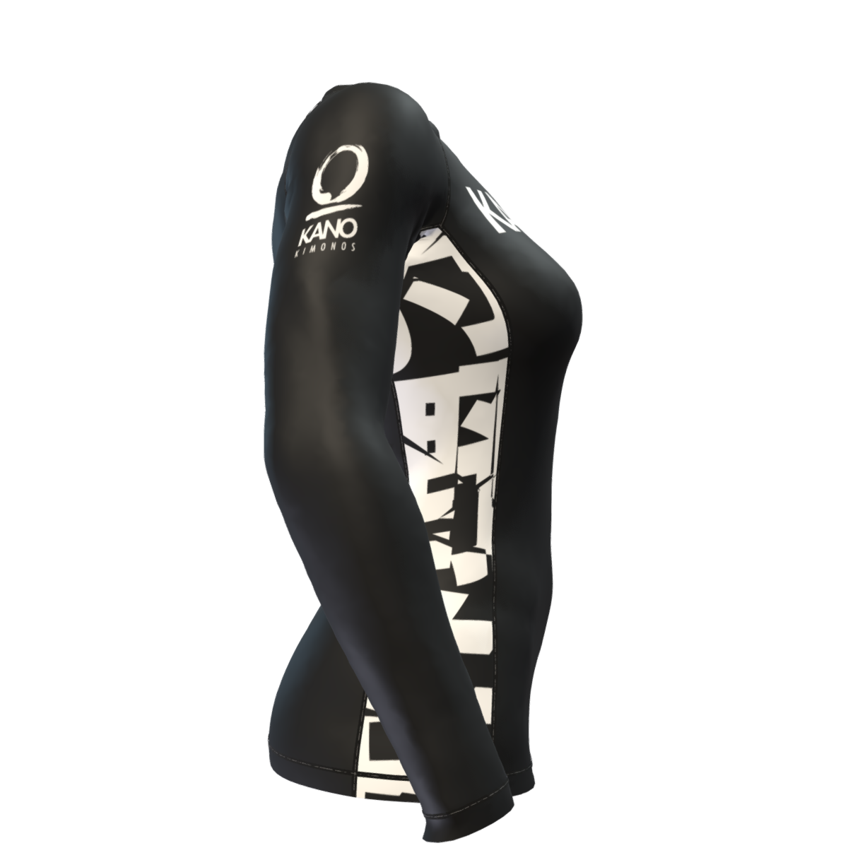 BJJ RASHGUARD DONNA COMPETITION CINTURA BIANCA MANICHE LUNGHE