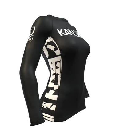 BJJ RASHGUARD DONNA COMPETITION CINTURA BIANCA MANICHE LUNGHE