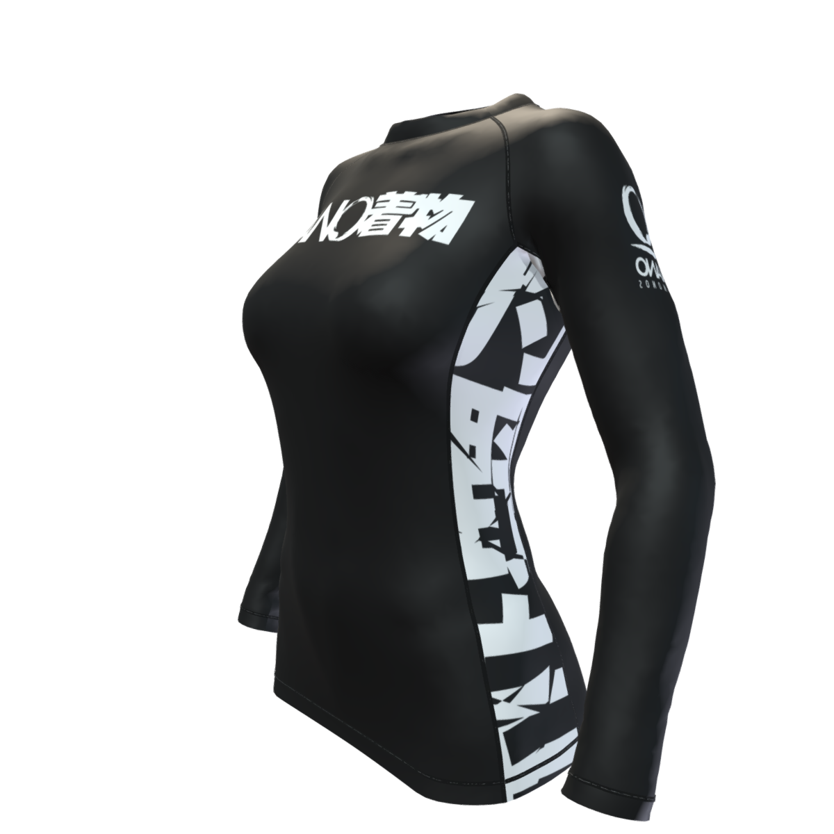 BJJ RASHGUARD DONNA COMPETITION CINTURA BIANCA MANICHE LUNGHE