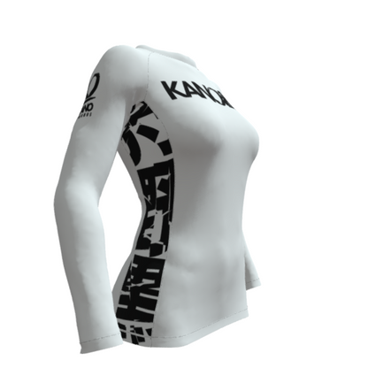 BJJ RASHGUARD DONNA COMPETITION CINTURA NERA MANICHE LUNGHE