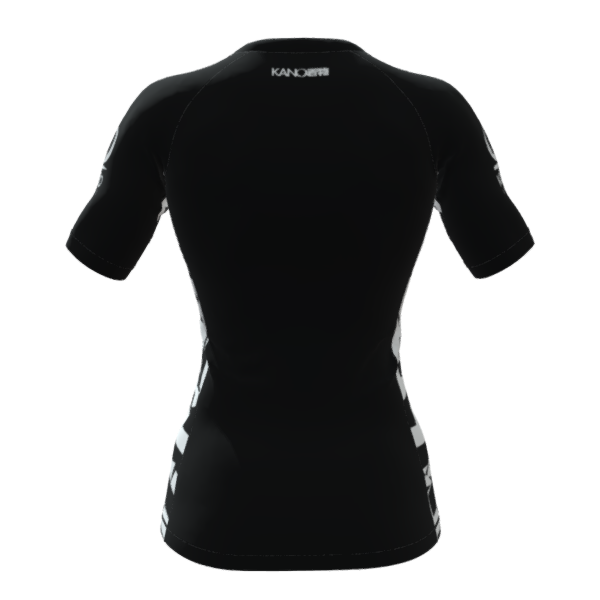 BJJ RASHGUARD FEMALE COMPETITION WHITE BELT SHORT SLEEVES