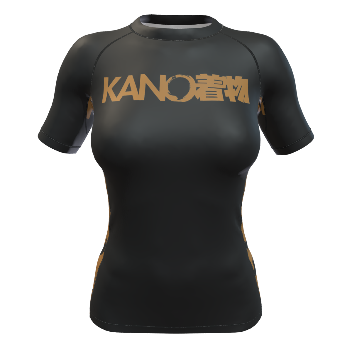 BJJ RASHGUARD FEMALE COMPETITION BROWN BELT SHORT SLEEVES
