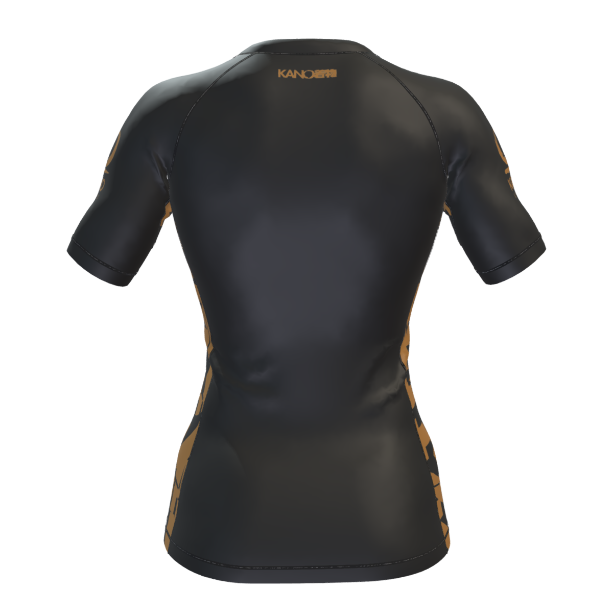 BJJ RASHGUARD DONNA COMPETITION CINTURA MARRONE MANICHE CORTE