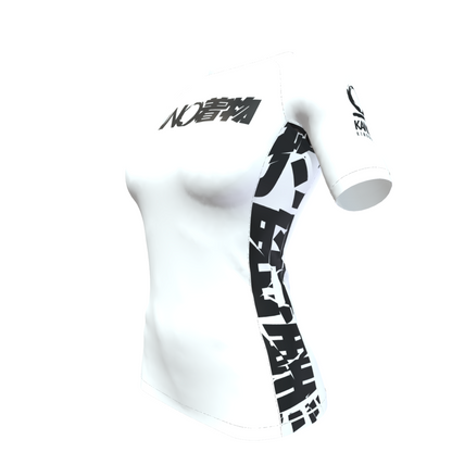 BJJ RASHGUARD FEMALE COMPETITION BLACK BELT SHORT SLEEVES