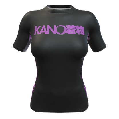 BJJ RASHGUARD FEMALE COMPETITION PURPLE BELT SHORT SLEEVES
