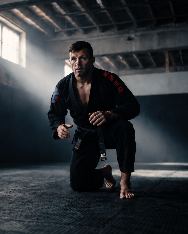 Kano Kimonos BJJ athlete in black gi