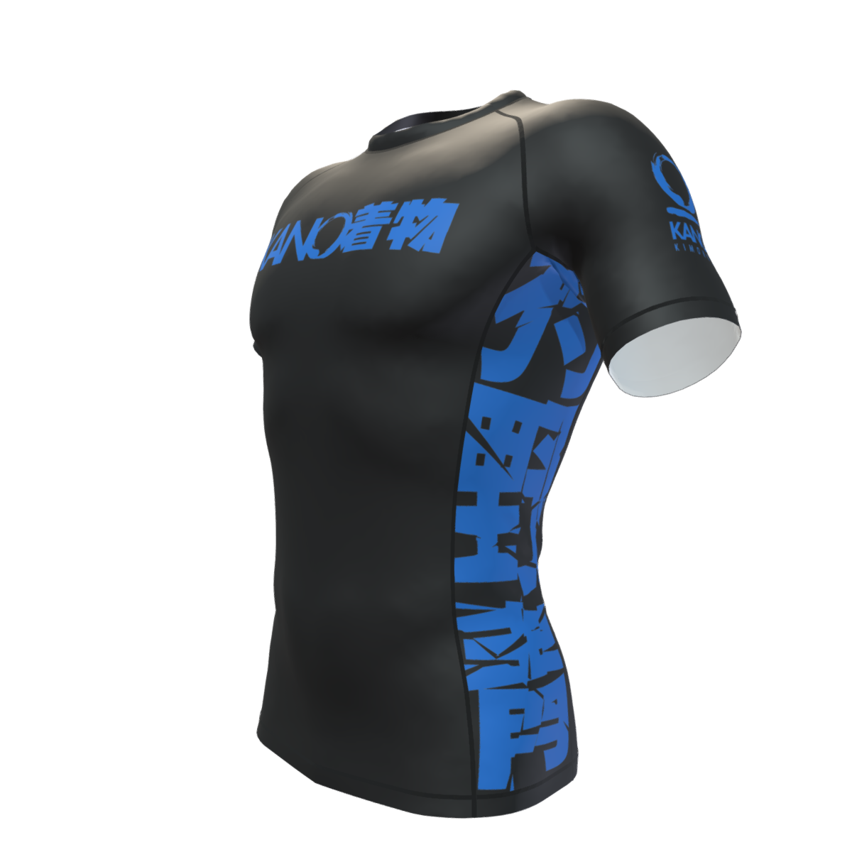 BJJ RASHGUARD COMPETITION BLUE BELT SHORT SLEEVES