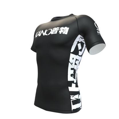 BJJ RASHGUARD COMPETITION CINTURA BIANCA MANICHE CORTE