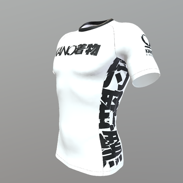 BJJ RASHGUARD COMPETITION BLACK BELT SHORT SLEEVES