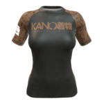 FEMALE RASHGUARD SHORT SLEEVES BROWN BELT